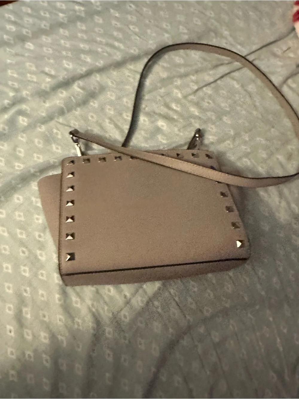 Michael Kors Taupe Pyramid-Stud Crossbody Bag